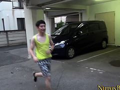 Japanese gay jizzes twink