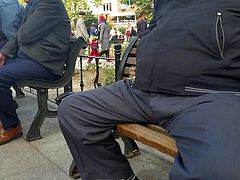 Straigh Turkish Grandpa in Public
