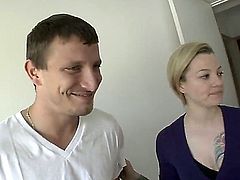 This is one of them blonde pornstars that's going to get face fucked hard. Her pretty face and make up are about to get removed due to her mouth getting violated by none other than the stiff cock of this guy in the video