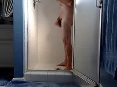 dad showering on hidden cam