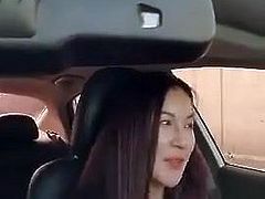 Chinese MILF Flashes Pussy
