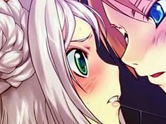 Anime babes fucking and cumming together