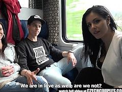 Foursome Sex in Public TRAIN