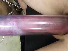 Big uncut cock in cock pum