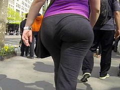 Candid big ass in sweat pants milfs