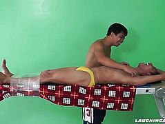 Asian Boy Rave Tied and Tickled