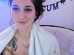 Solo luxury masturbation on sofa