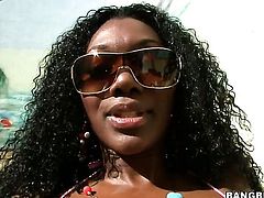 Brunette Nyomi Banxxx with gigantic melons gets turned on then ass way boned, Thenewporn.com
