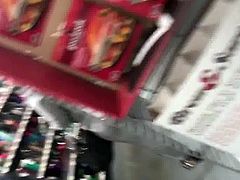 Big booty Spanish milf with fat ass at the store