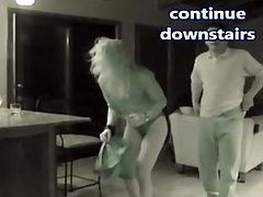 Dad teaches daughter dance lessons