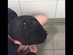 Dude Caught Jerking Off In Men's Room Stall