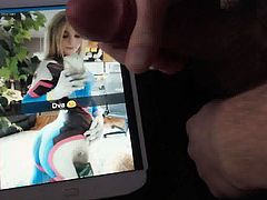 D.Va Cum Tribute ... Blond Dva