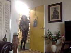 flannel franny with fashion tights