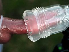 Holiday Fleshlight Cock Milking Outdoors