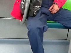 Asian older man on Train