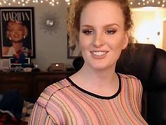 She is an babe with hot huge ass and perfect curves! She is shaking it with a music and dancing, you can see her hairy ginger pussy thru that transparent skit! She really needs to behave and dress better, her boobs are so visible and want to go on party like that!