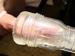 Fleshlight cock milking with a twist.