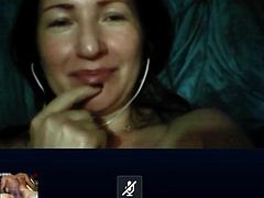 Russian MILF show her boobs and watch me on Skype