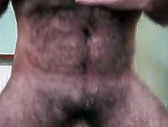 Hairy man with nice cock cumming