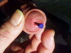 Put a pencil deep in mydick