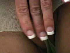 Lovely teen fingers herself to an orgasm