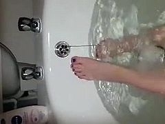 My GF Feet in the bath