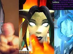 Cum Tribute to Leidiara (Draenei, World of Warcraft)