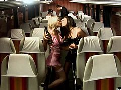 Today they are the only ones there for the butler to fuck. He wasnt planning on getting so much action tonight, but this sort of thing always happens when no one gets on the bus except a couple of horny sluts desperate to get railed by the first attractive male they see.