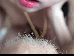 Asian ladyboy teenie tasting cock
