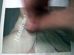 Nenbo tribute for my hot wife . Big load of cum on her pussy