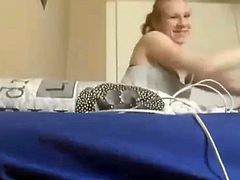 Swedish teen masturbates and shows amazing ass on Skype