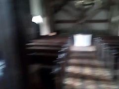 WANK AND CUM IN THE CHURCH