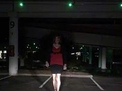 kris crossdress go out in parking
