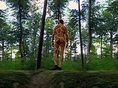 0065 Video montage giraffe Body painting naked outdoor 4all