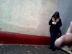 jerk for a nice girl on street