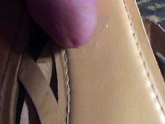 Huge cumshot in Briannas flip flops