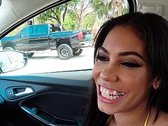 It was hard not to notice this Latina beauty on the beach. Shay Evans looked so sexy and attractive that I could not withstand, and invited her to join me. Watch her sucking my dick and balls with great passion. Have fun and enjoy the spicy bits of scandal!