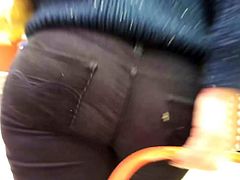 candid ass big booty jeans old woman