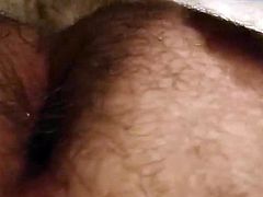 Gently Fucking a hairy well lubed tight arse raw