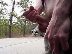 Outdoor cumshot