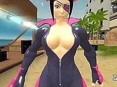 3D Busty Animated Slut Beach Sex Game