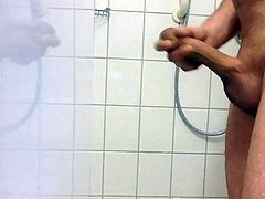 Cum at shower
