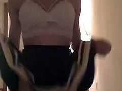 Hot crossdresser model walk