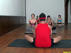Yoga Class With Two Cougars_1080p