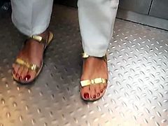 miif sexy big long feets, hot long big red toes