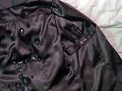 Cum on satin blouse