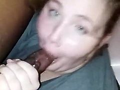 Pale Babe Sucking A Black Dick