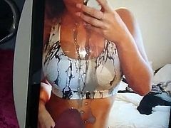 Madison get a load on her tits (cumtribute)