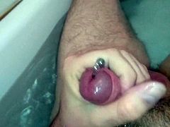 Masturbation ejaculation foreskin wanking cumshot