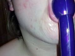 Purple Vibrator Play